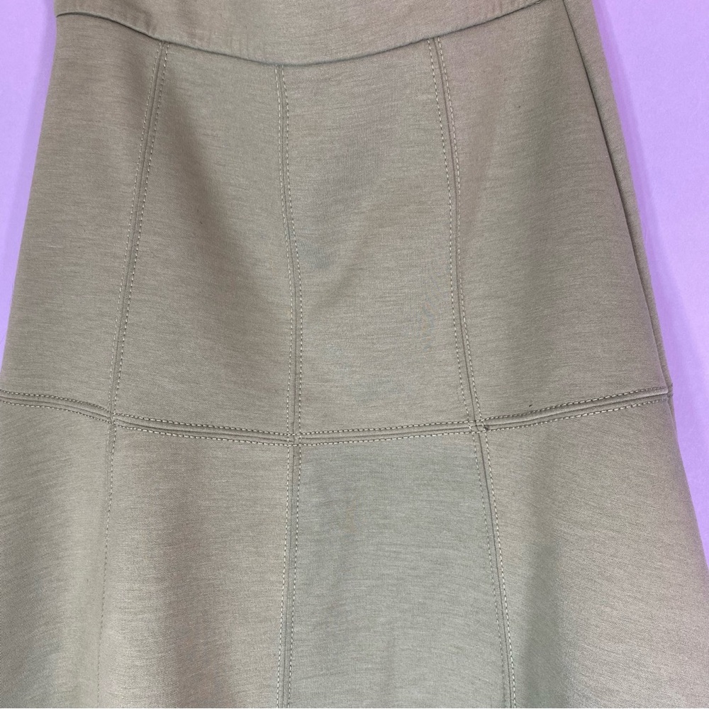 Sage Green Flare Midi Skirt - Picture 5 of 6